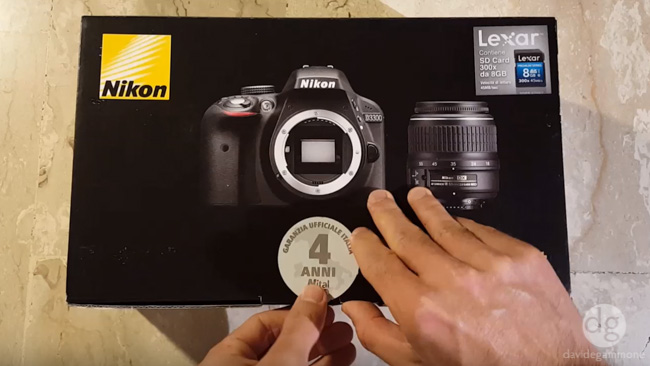 Unboxing Fotocamera Nikon D3300 18-55II Kit Italia